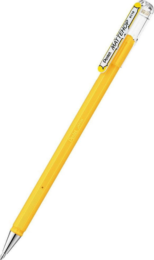 MatteHop 1.0mm Siyah Kağıda Yazabilen Jel Kalem Sarı