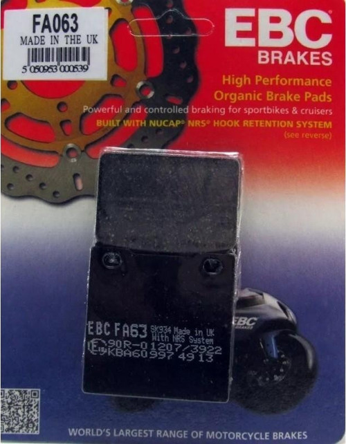 Fa063 1999-2007 Suzuki GSX-R 1300 Hayabusa Uyumlu Arka Fren Balatası Organik Balata