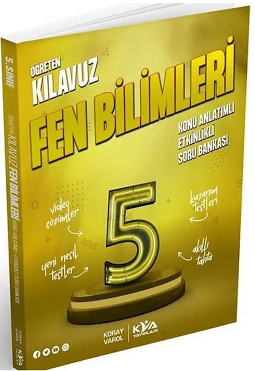 5. Sınıf Fen Bilimleri Öğreten Kılavuz Konu Anlatımlı Etkinlikli Soru Bankası KVA Yayınları