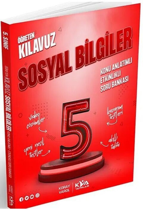 5. Sınıf Sosyal Bilgiler Öğreten Kılavuz Konu Anlatımlı Etkinlikli Soru Bankası KVA Yayınları