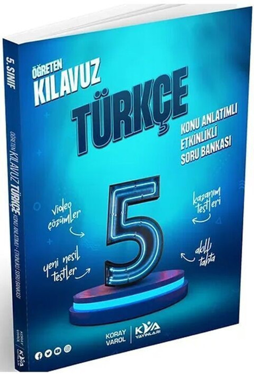 5. Sınıf Türkçe Öğreten Kılavuz Konu Anlatımlı Etkinlikli Soru Bankası KVA Yayınları