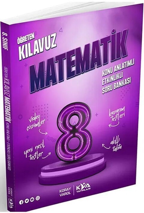 8. Sınıf Matematik Öğreten Kılavuz Konu Anlatımlı Etkinlikli Soru Bankası KVA Yayınları