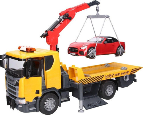 Scania Super 560R Çekici ve Yarış Arabalı Çekici Model Araç Seti