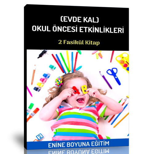 (Evde Kal) Okul Öncesi Etkinlik Seti (2 Kitap) - Enine Boyuna Eğitim