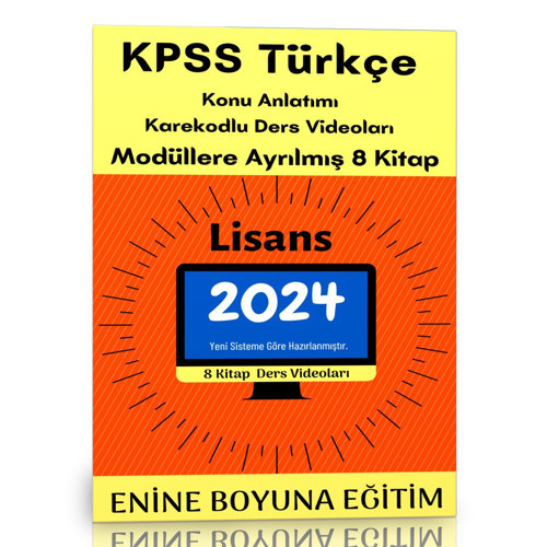 2024 Kpss Lisans Türkçe Modüler Kitap Seti - Enine Boyuna Eğitim