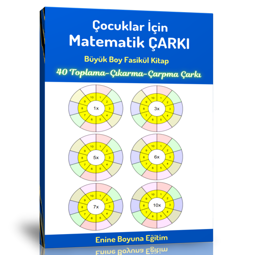 Çocuklar İçin Matematik Çarkı (Matematik İşlem Çarkı) - Enine Boyuna Eğitim