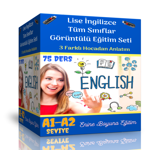Lise İngilizce Tüm Sınıflar Görüntülü Eğitim Seti (75 Ders Videosu) - Enine Boyuna Eğitim