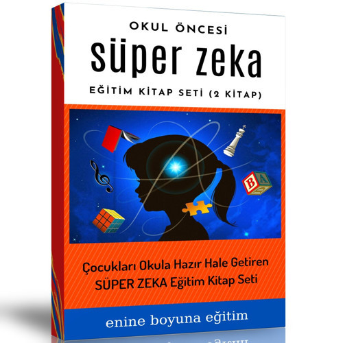 Okul Öncesi Süper Zeka Kitap Seti (2 Spiralli Kitap) - Enine Boyuna Eğitim