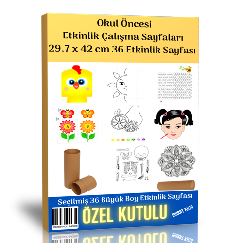 Okul Öncesi Etkinlik Çalışma Sayfaları (36 Seçilmiş Poster) - Enine Boyuna Eğitim