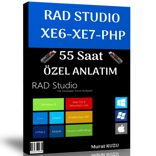 Rad Studio Görüntülü Eğitim Seti (55 Saat Özel Anlatım) - Enine Boyuna Eğitim