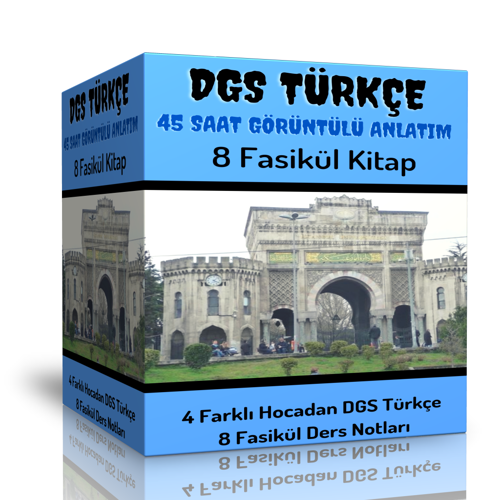 Dgs Türkçe Görüntülü Eğitim Seti (45 Saat Anlatım Ve 8 Fasikül Kitap) - Enine Boyuna Eğitim