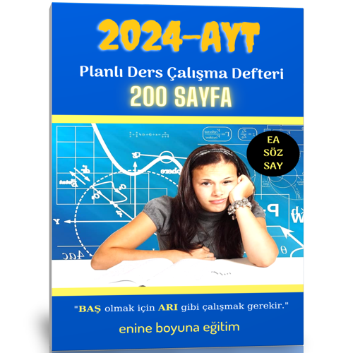 2024-Ayt Planlı Ders Çalışma Defteri (200 Sayfa) - Enine Boyuna Eğitim