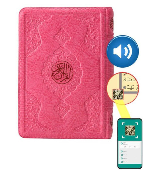 Hafız Boy Kur'an-ı Kerim (Pembe, Kılıflı, Mühürlü, 2 Renk)