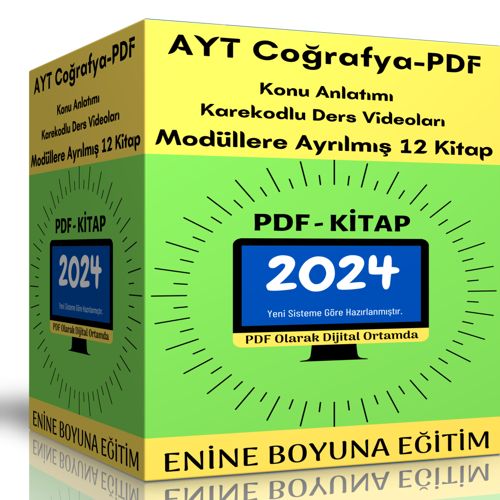 Ayt Coğrafya Hazırlık Kitabı (500 Sayfalık Pdf) - Enine Boyuna Eğitim