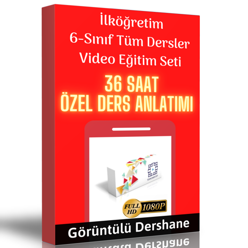 İlköğretim 6.Sınıf Tüm Dersler Görüntülü Eğitim Seti - Enine Boyuna Eğitim