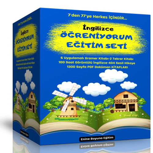 İngilizce Öğreniyorum Eğitim Seti (8 Kitap + 100 Saat Görüntülü Anlatım) - Enine Boyuna Eğitim