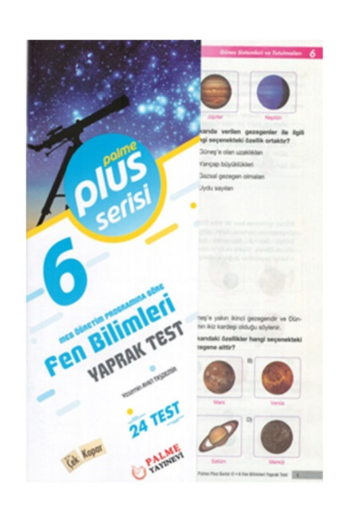 6. Sınıf Fen Bilimleri Yaprak Test (24 Test ) - Palme Yayınları