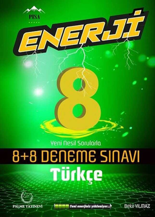 Palme 8.Sınıf Enerji Türkçe 8+8 Deneme Sınavı - Palme Yayınları