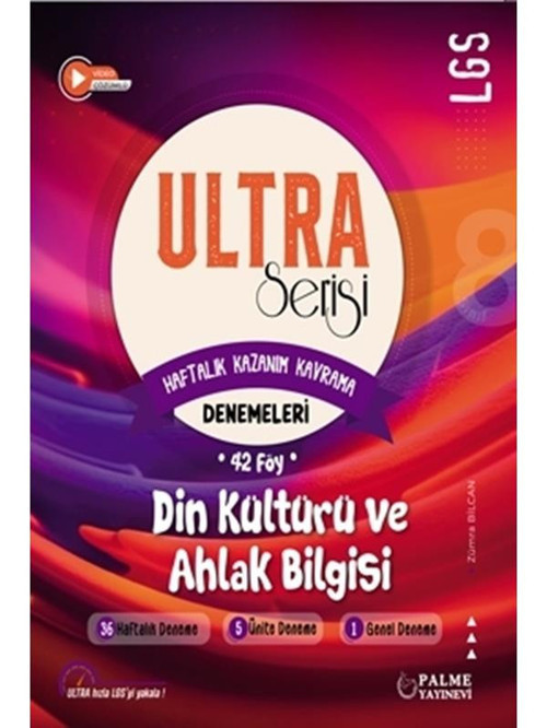 Palme 8.Sınıf Ultra Serisi Din Kültürü Ve Ahlak Bilgisi Denemeleri - Palme Yayınları