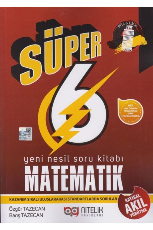 Nitelik 6. Sınıf Matematik Süper Yeni Nesil Soru Kitabı -