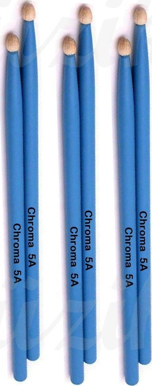 Baget Mavi 3 Çift - Davul - Bateri Bageti Drumsticks 5a Pürüzsüz Yüzey