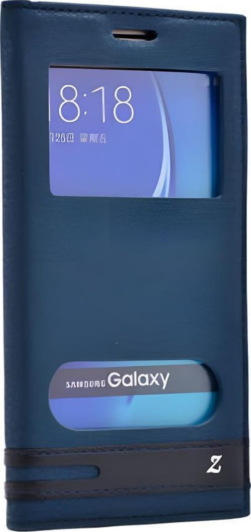 Galaxy C7 / C7 Pro Kılıf Elite Pencereli Kapaklı Suni Deri Kılıf