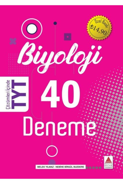 Delta Kültür Yayınevi Tyt Biyoloji 40 Deneme -
