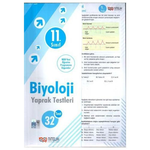 Nitelik Yaprak Test 11.Sınıf Biyoloji -