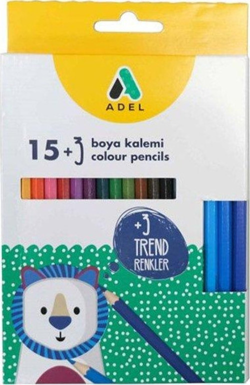 15+3 Renk Yılın Rengi Kuru Boya Kalemi