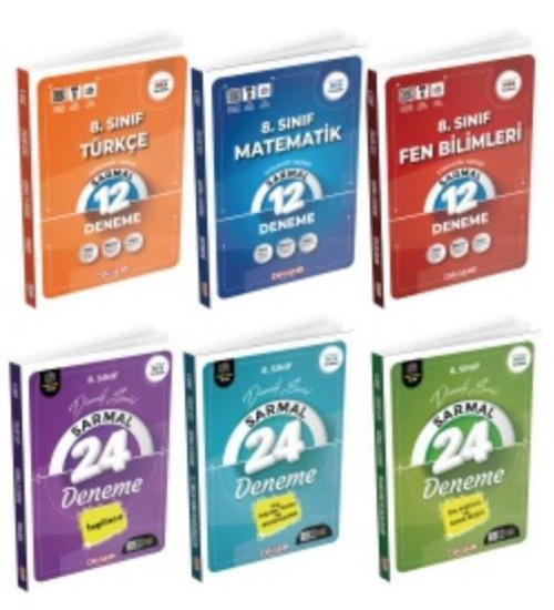 8. Sınıf Türkçe + Matematik + Fen Bilimleri + İngilizce + Din Kültürü Ve Ahlak Bilgisi + T.C İnkılap Tarihi Ve Atatürkçülük Sarmal Deneme Set