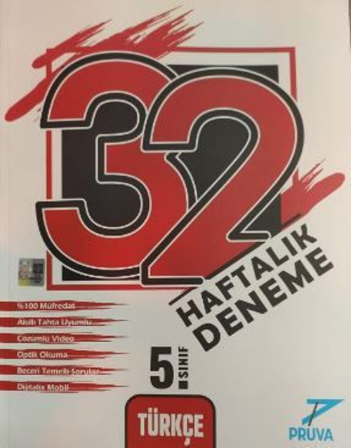 Pruva 5. Sınıf Türkçe 32 Haftalık Deneme