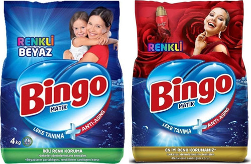 Matik Renkli Beyaz 4 kg + Renkli 4 kg Toz Çamaşır Deterjanı 2 li Set