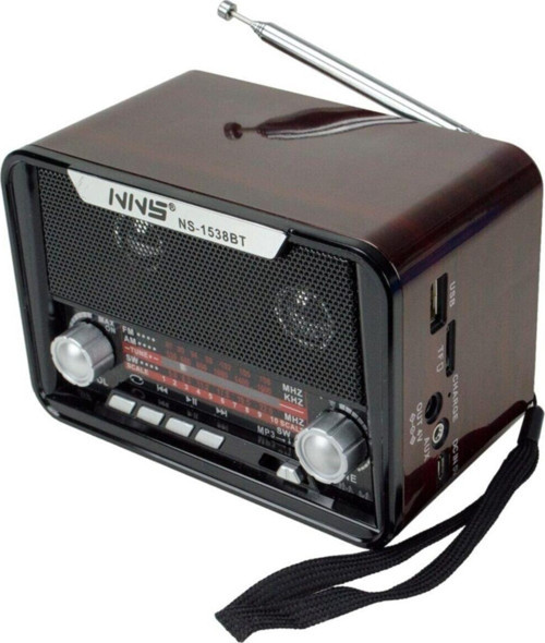 Nostalji Radyo Nns Ns-1538Bt Bluetooth Usb Aux Şarjlı Fm Radyo