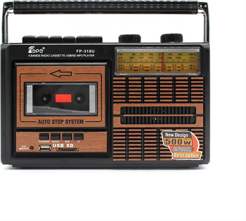 Knstar Fp-319Bt Bluetooth Fonksiyonlu Usb Sd Kart Girişli Retro Nostaljik Radyo Kaset Çalar