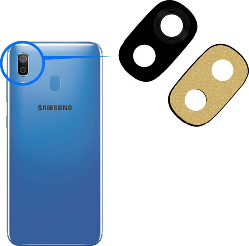 Samsung Galaxy A30 A305 Uyumlu Arka Kamera Camı Lens Yapışkanlı