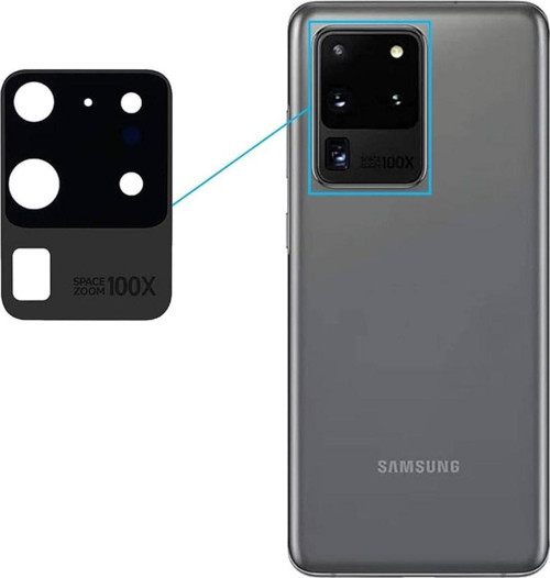 Samsung Galaxy S20 Ultra Arka Kamera Camı Lensi Yapışkanlı