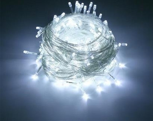 Dekor Lambası Beyaz 8 Fonksiyonlu 100 Ledli Spot Beyaz Işık 10 Metre 8 Fonksiyonlu Şık Led Lamba