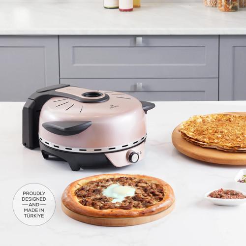 Gastro 10 in 1 Pizza Lahmacun ve Tandır Ekmeği Makinesi Biodiamond Rosegold