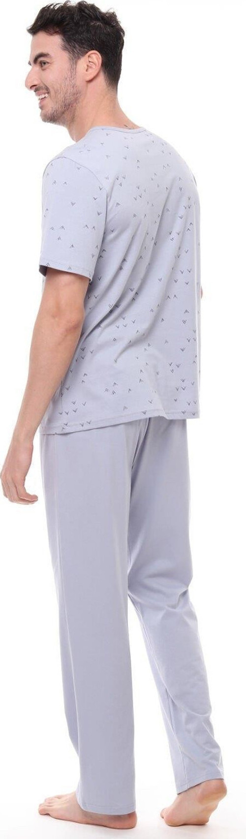 Pijadore 1411 Erkek Büyük Beden Kısa Kollu Düğmeli Pijama Takım