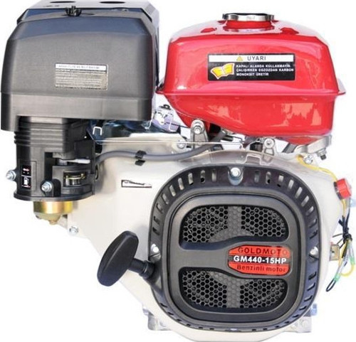 GM440 Benzinli Motor 15 Hp İpli Krank Mili Kamalı