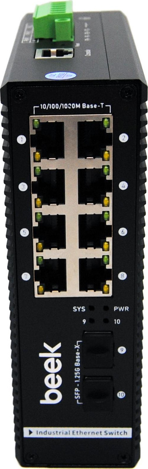Beek Yönetilebilir L2+ Endüstriyel PoE Switch 8 x 10/100/1000T IEEE802.3af/at PoE+ port (Port başına 30.8 watt) (PoE Gü