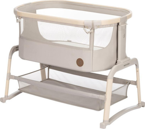 Iora Air Sallanabilen Ahşap Görünümlü Anne Yanı Beşik Beige Eco