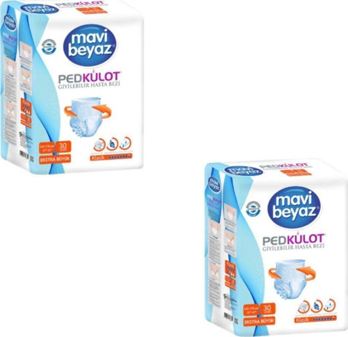 Ekstra Büyük Boy Emici Külot Hasta Bezi 2 Paket 60 Adet