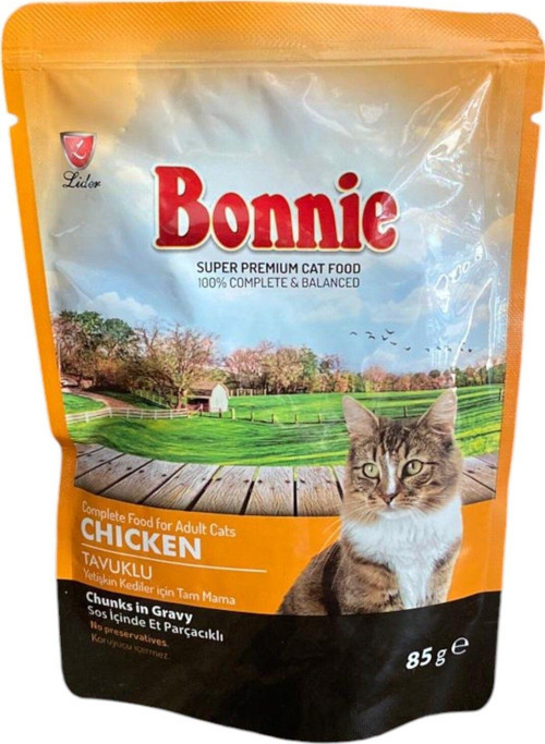 Sos İçinde Et Parçacıklı Tavuklu Kedi Yaş Maması 85 Gr X 10 Adet