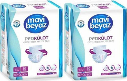 Ped Emici Külot Yetişkin Hasta Bezi(Large) Büyük Boy 2X30=60 Kullanım