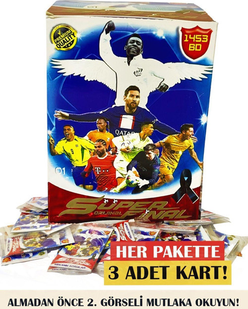 Süper Final Mekanik Adamlar En Son Sezon Futbolcu Kartları 150 Paket 3Lü (450 Kart)