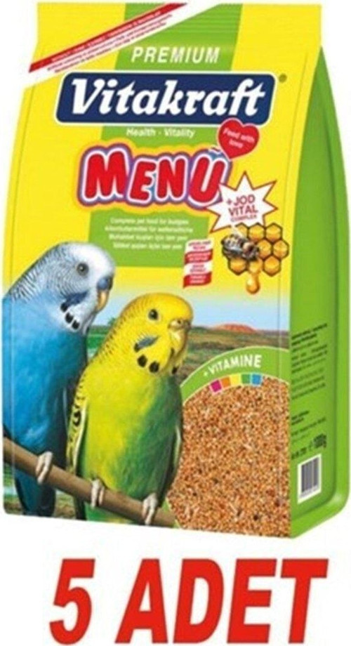 Vitakraft Menu Premium Jod Vital Muhabbet Kuşu Yemi 1 Kg X 5 Adet