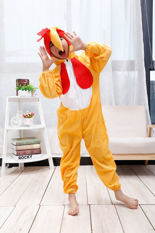 Çocuk Horoz Kostümü - Tavuk Kostümü 2-3 Yaş 80 cm (3877)