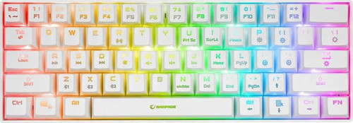 Kb-Rx63 B-Atom Beyaz Bluetooth Rgb Backlight Red Switch Mekanik Q 63 Tuşlu Kablolu Oyuncu Klavyesi