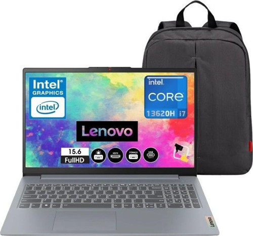 Ideapad Slim 3 Intel Core I7-13620H 16GB 1tb SSD W11P 15.6" Taşınabilir Bilgisayar 83EM00DQTR Snertech Çantalı